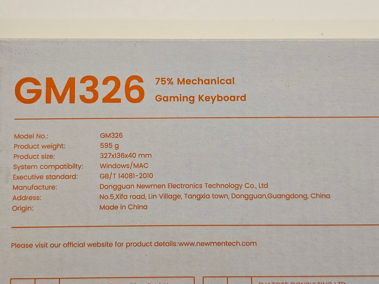 GM326 Mechanische QWERTY Tastatur,Gaming Tastatur mit Kabel,75% TKL Hot Swap