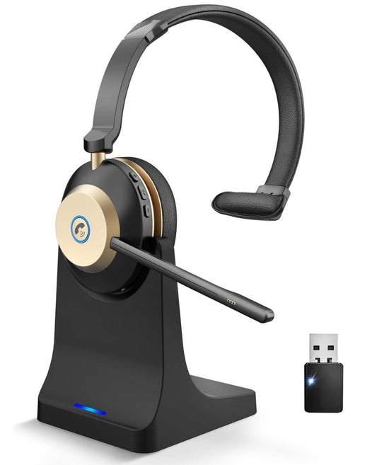 Kopfhörer Mit Mikrofon, Headset Mit Mikrofon 45Hrs,QCC Chip Headset Mit Mikrofon