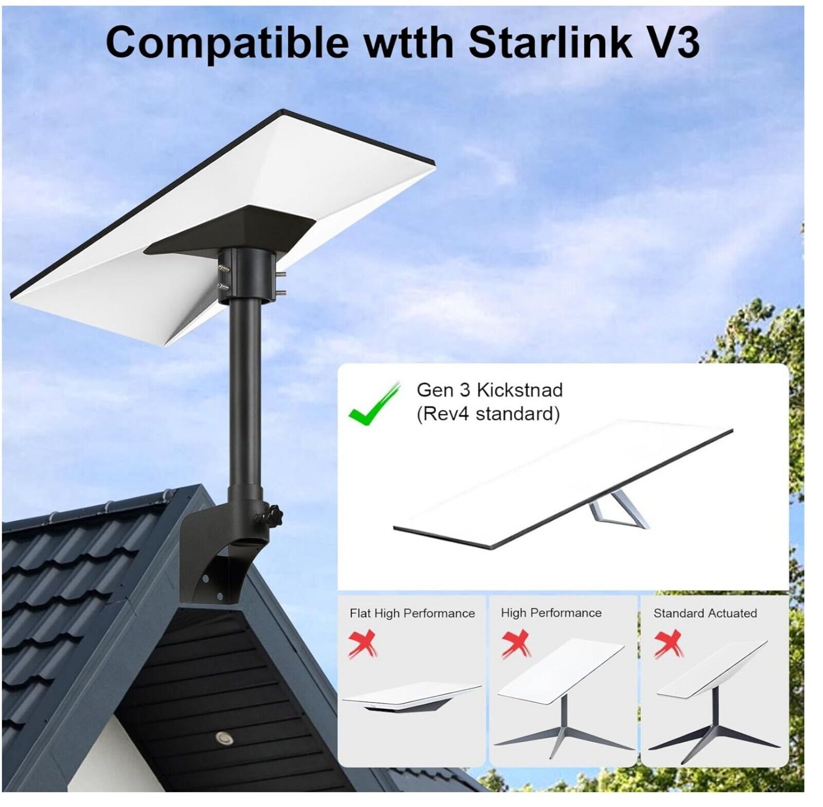 Starlink V3 Lange Wandhalterung Gen 3 Montageset