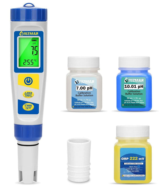 7-in-1 Pool Wassertester pH Chlor Salz ORP EC TDS Temp