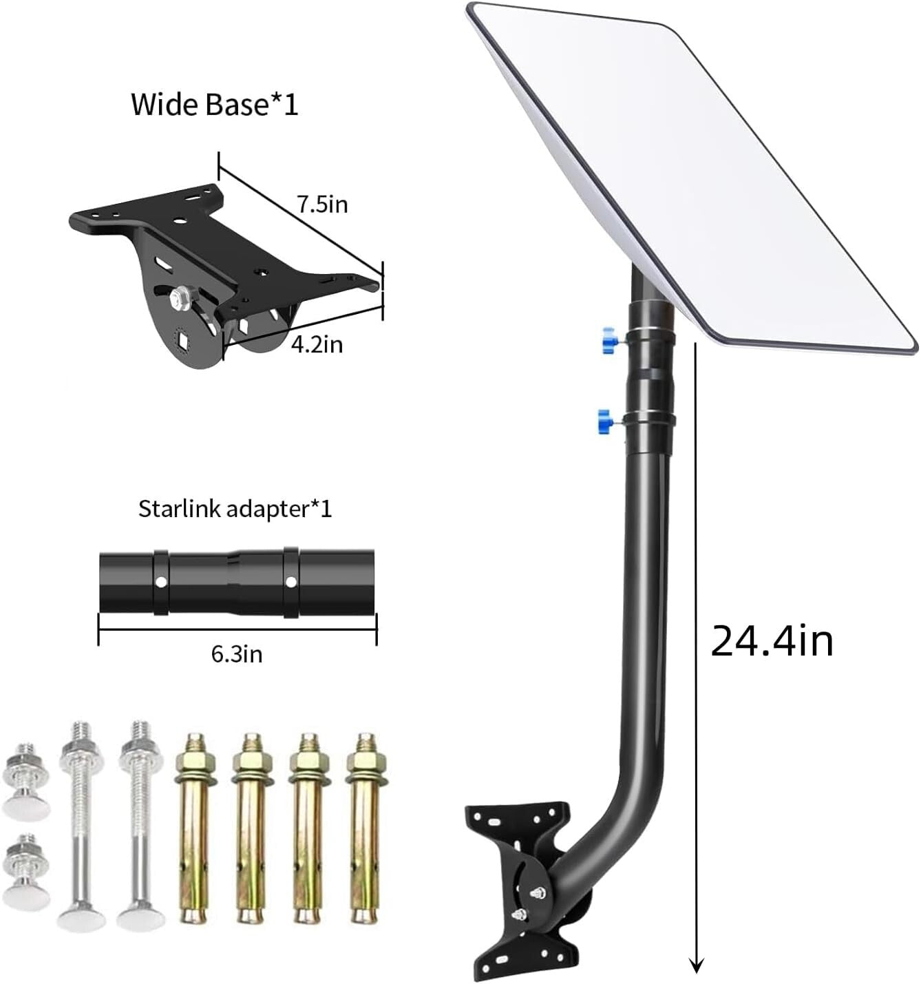 Starlink V2 Wandhalterung Verstellbar Metall Schwarz