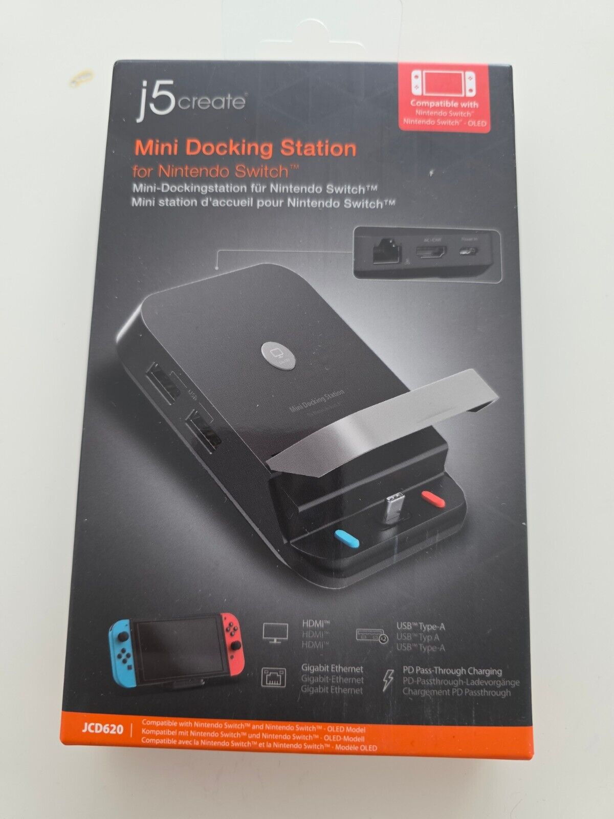 Nintendo Switch Mini-Dockingstation Switch 4K HDMI USB Ethernet JCD620