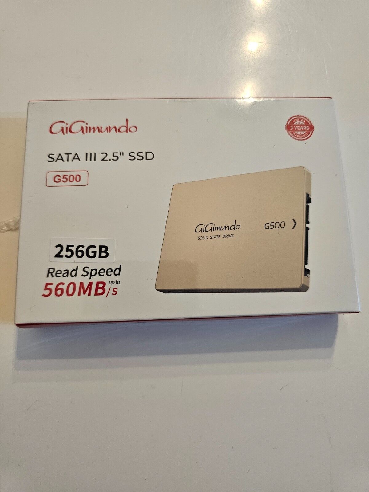 2.5 Zoll SSD Festplatte 256GB, SATA III, Leichte Aluminiumschale, Schnell Intern