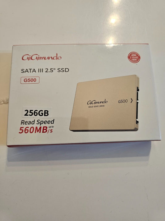 2.5 Zoll SSD Festplatte 256GB, SATA III, Leichte Aluminiumschale, Schnell Intern