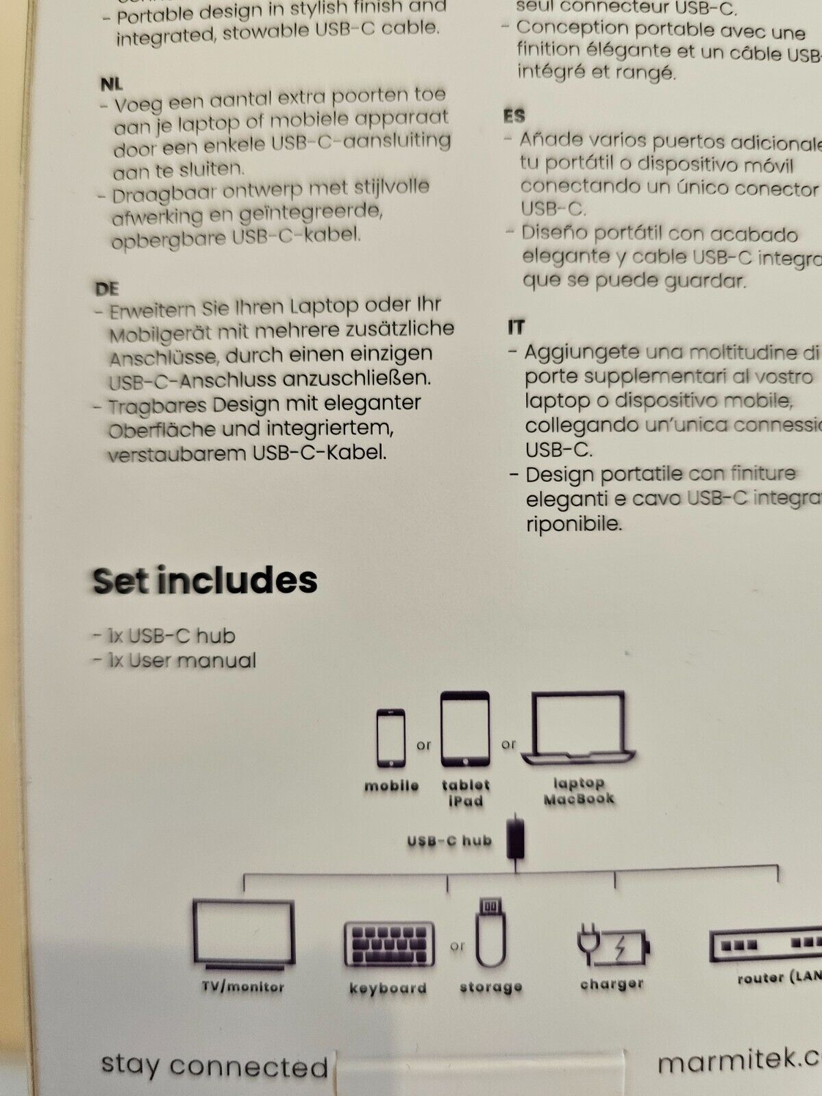 USB C Hub 4 in 1 - USB-C Hub 4 - USB C Adapter HDMI 2.0 - USBC Docking Station