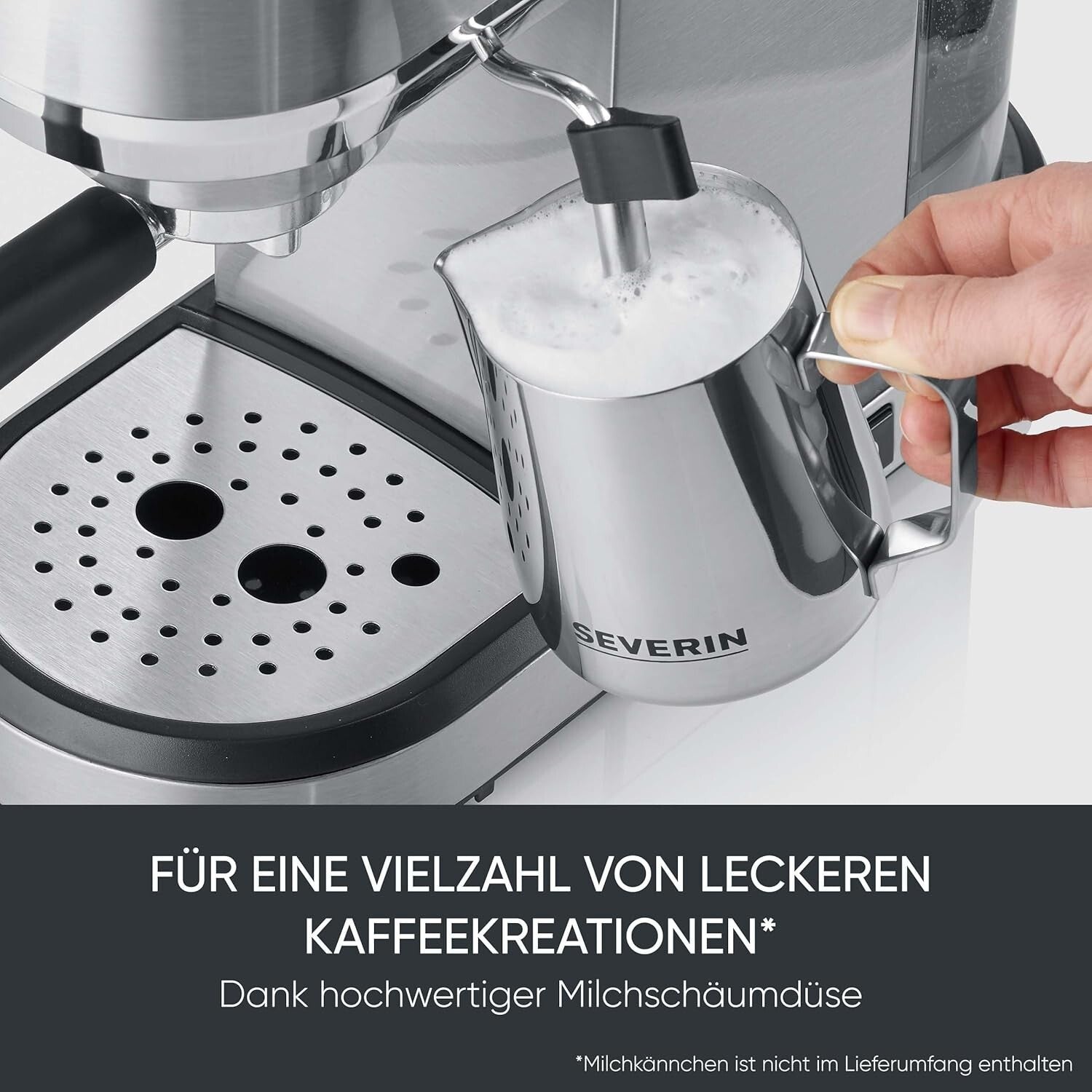 SEVERIN Newspresa Espressomaschine 20 Bar 1L Edelstahl KA 5997