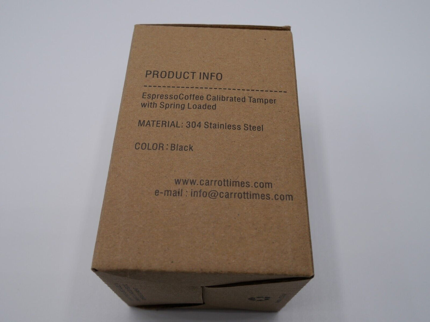 Espresso-Stempel 53mm Edelstahl Federbelastet Einstellbar Schwarz