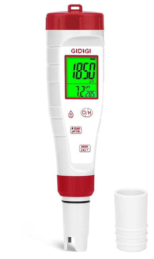 4-in-1 pH TDS EC Messgerät Wasser Tester LCD Hintergrundbeleuchtung