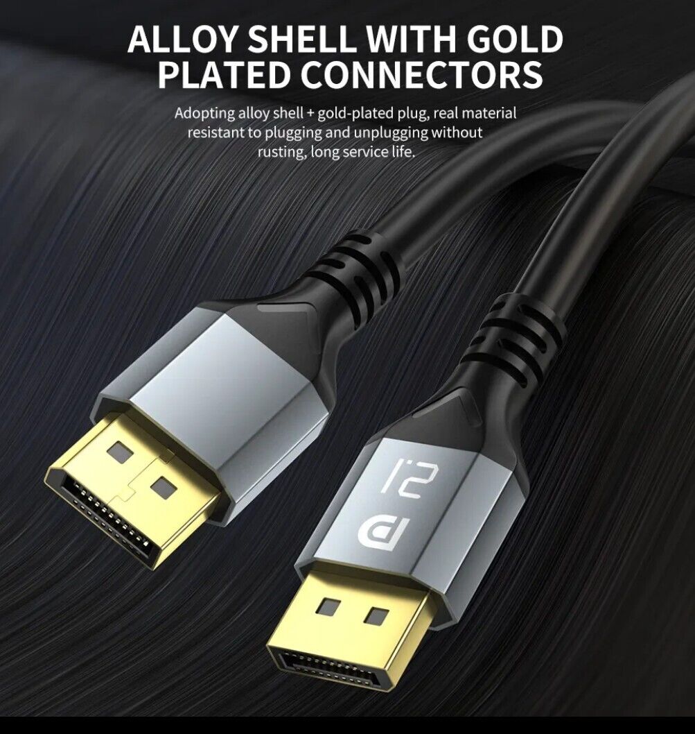 16K Displayport Kabel 2.1 DP 2.1 16K@60Hz 8K@120Hz 4K@240Hz