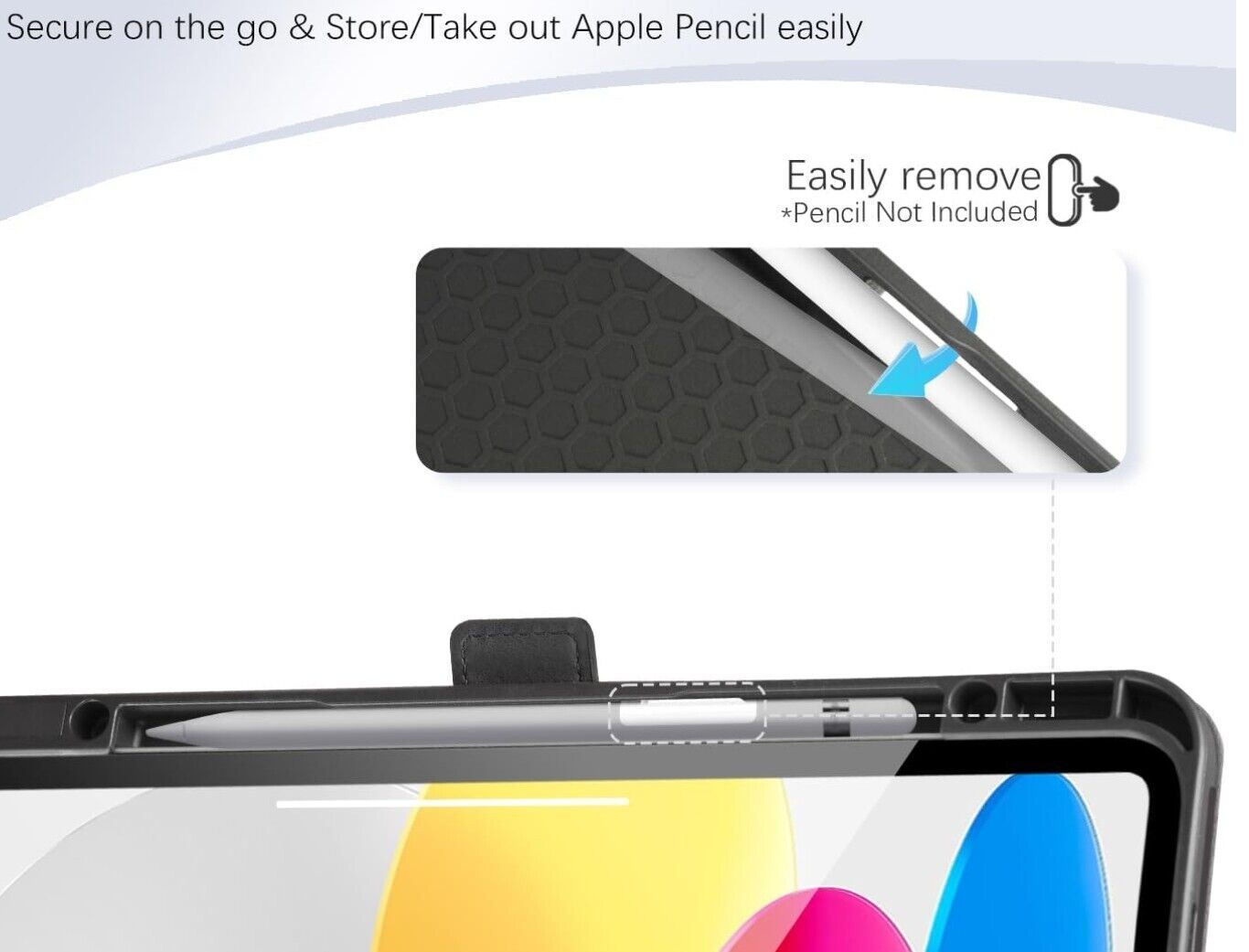 für iPad 10. Generation Hülle 10,9 Zoll 2022 A2696 A2757 A2777 mit Stifthalter P