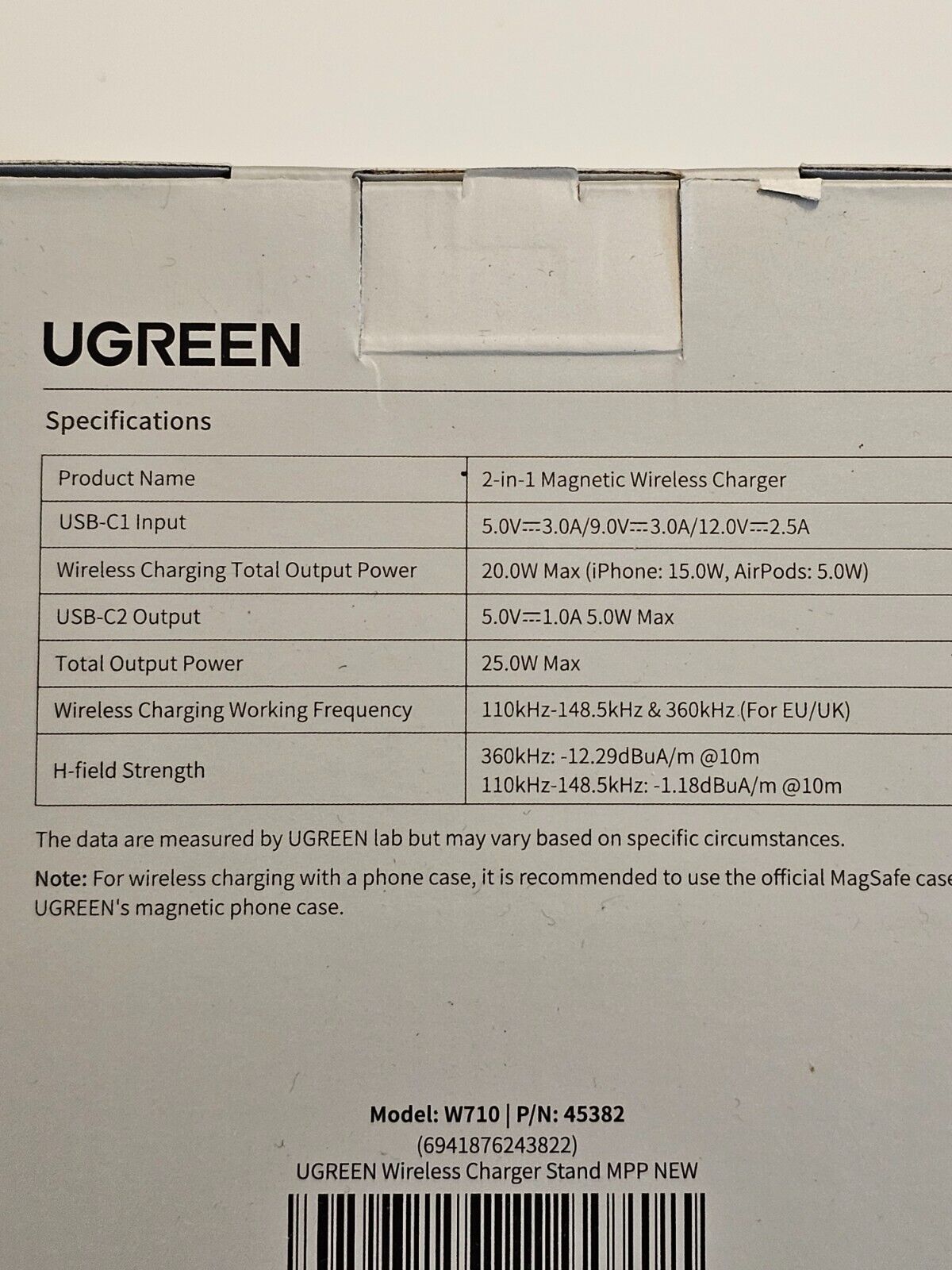 UGREEN MagFlow Qi2 15W iPhone Ladestation, 2 in 1 kabelloses Ladegerät MagSafe-K