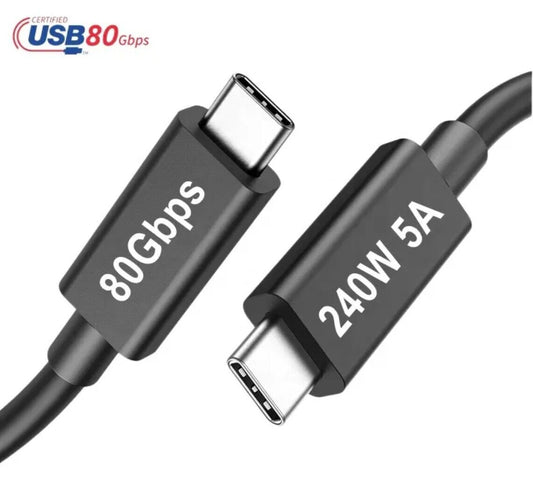 USB4 2.0 80Gbps USB-C 16K@60Hz Dual 8K@60Hz Triple 4K@144Hz 240W Thunderbolt 5