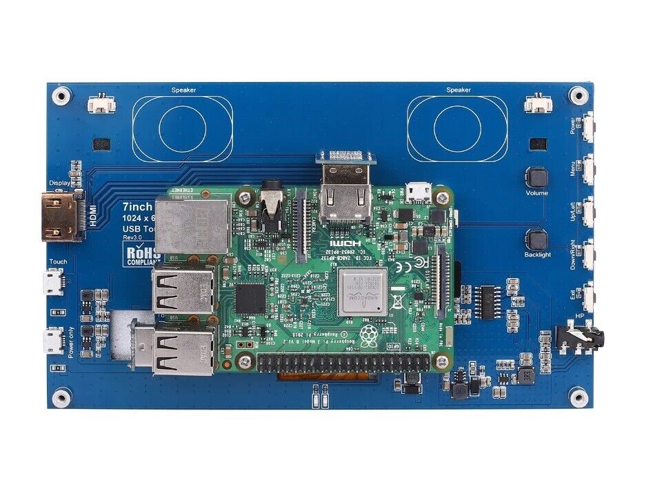 7 Zoll IPS HDMI RGB Touchscreen Modul 1024x600 für Raspberry Pi