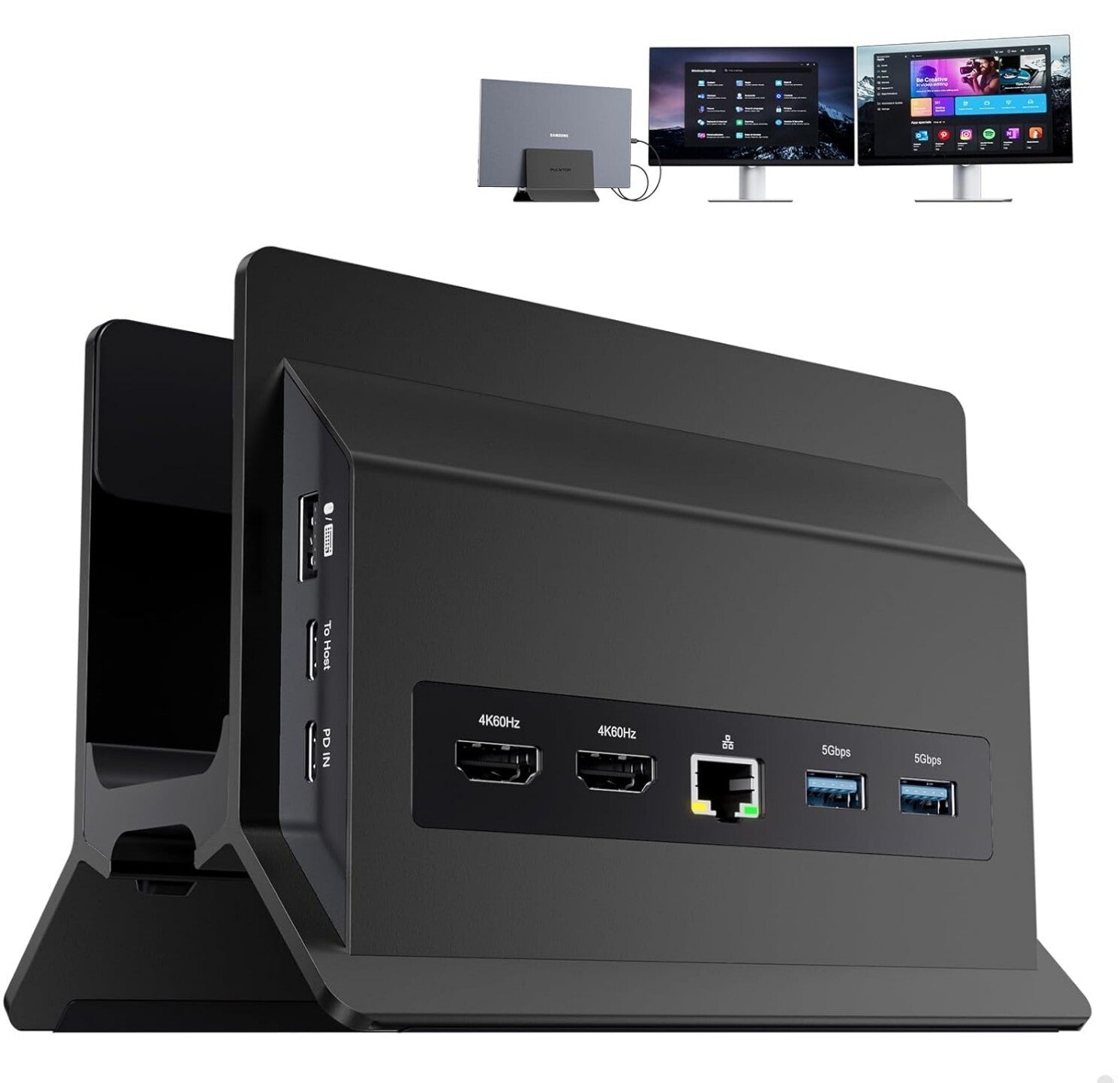 USB-C Docking Station Dual 4K@60Hz HDMI, 11in1, PD 100W, Ethernet