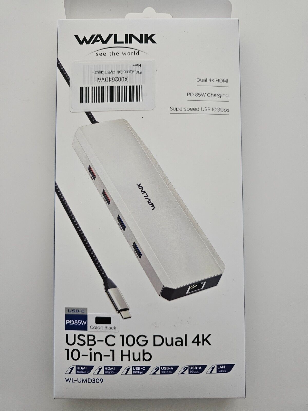 WAVLINK Laptop-Dockingstation, USB-C-Hub, Dual-HDMI, 100 W PD-In für WINDOWS