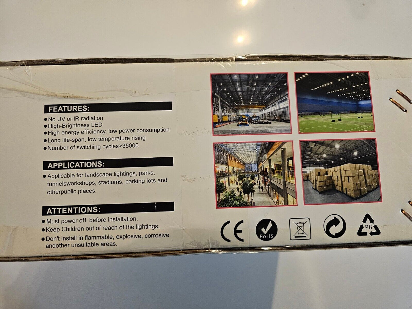 100W LED-Hochleistungsbeleuchtung, 16000lm, 29cm Durchmesser, energiesparend (10