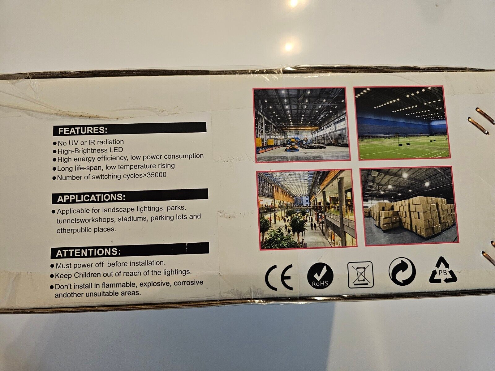 100W LED-Hochleistungsbeleuchtung, 16000lm, 29cm Durchmesser, energiesparend (10