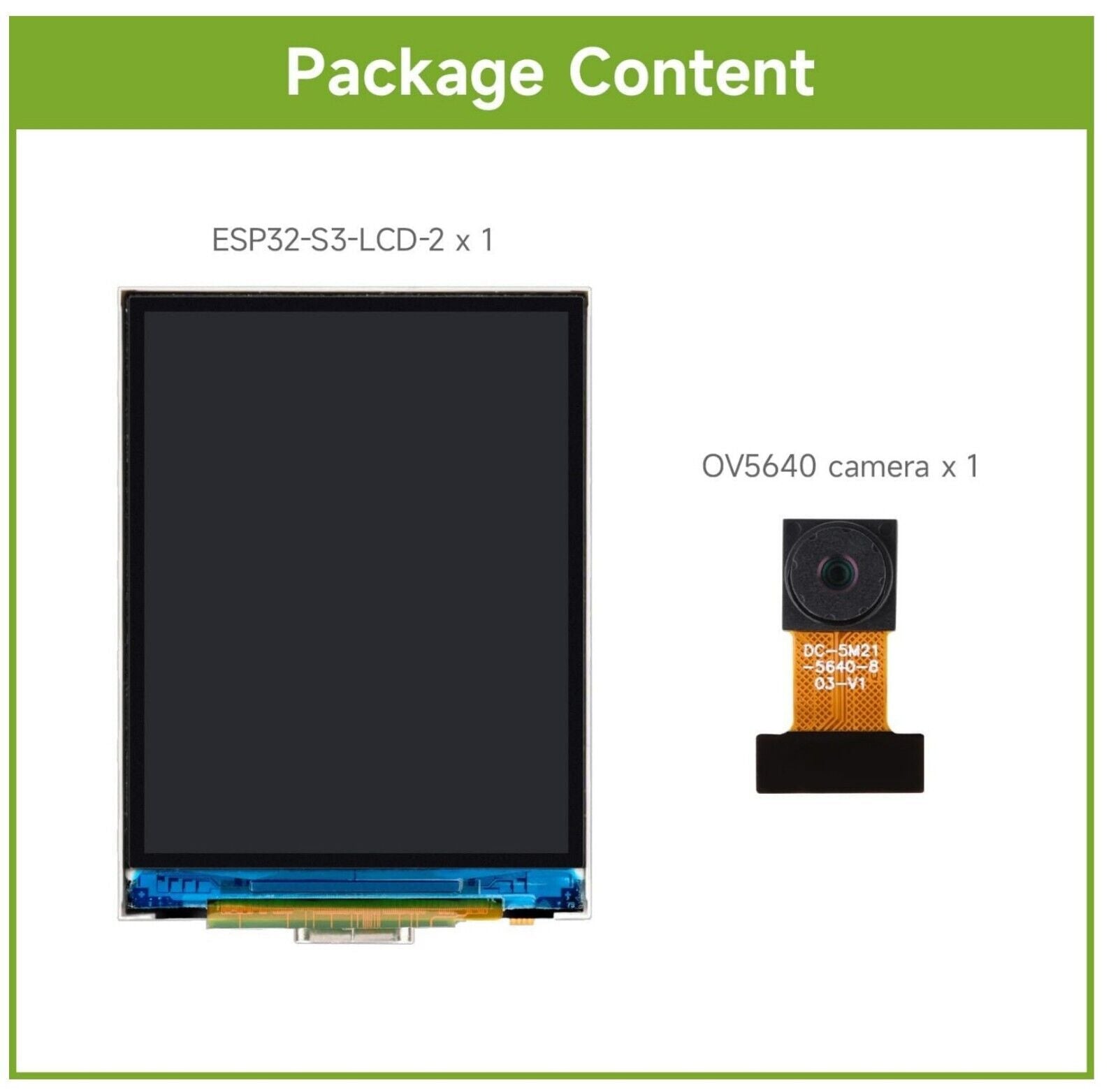ESP32-S3 2inch Display Board mit OV5640 5MP Kamera, WiFi & BT
