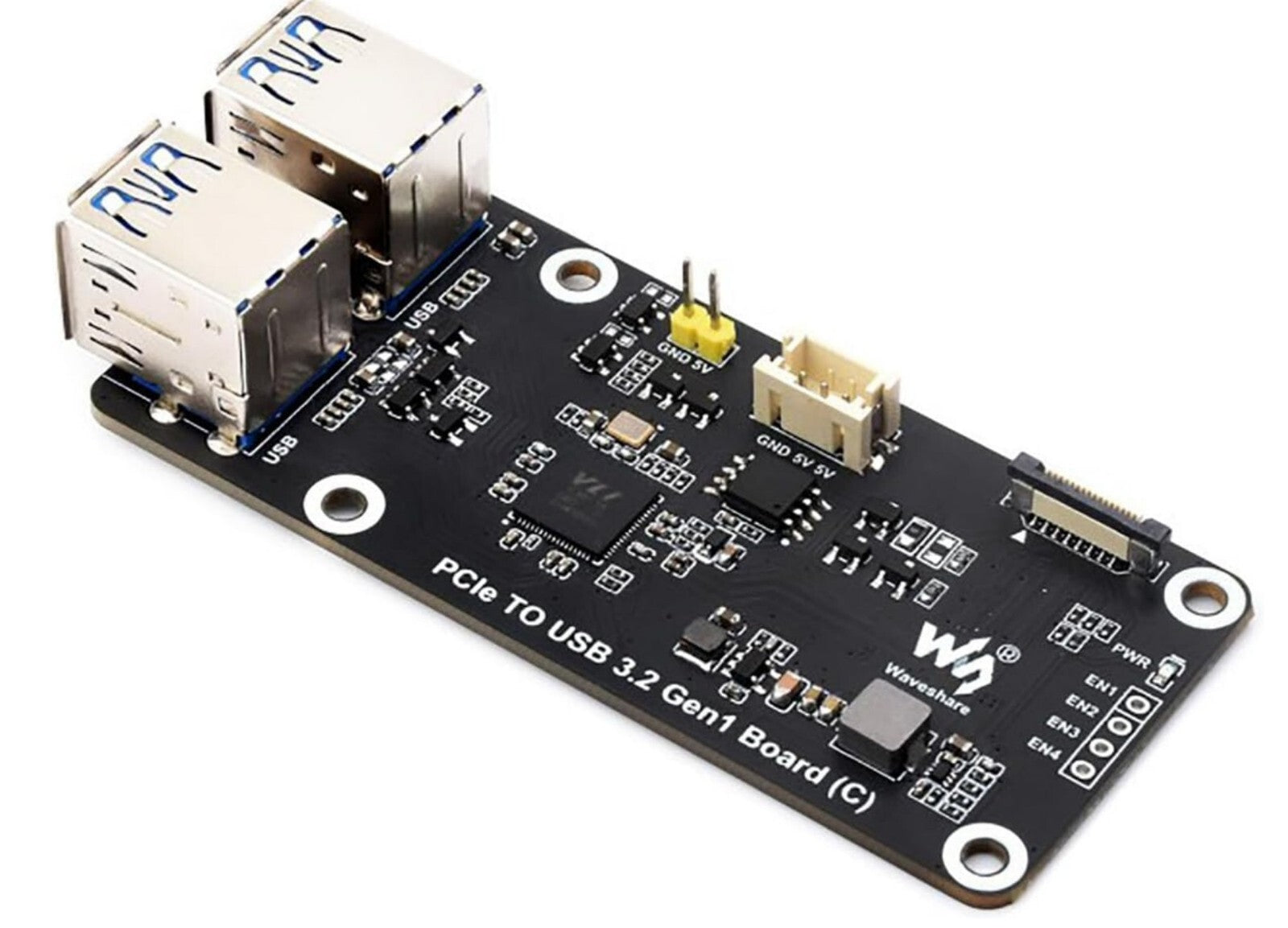 PCIe zu 4-Ch USB3.2 Gen1 Board – Erweitern Sie Ihren Raspberry Pi 5!