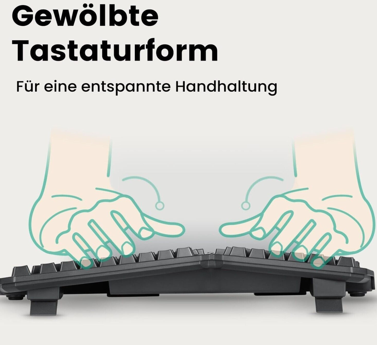 Kabelgebundene Ergonomische Kompaktastatur und Vertikale Maus mit geteiltem Layo