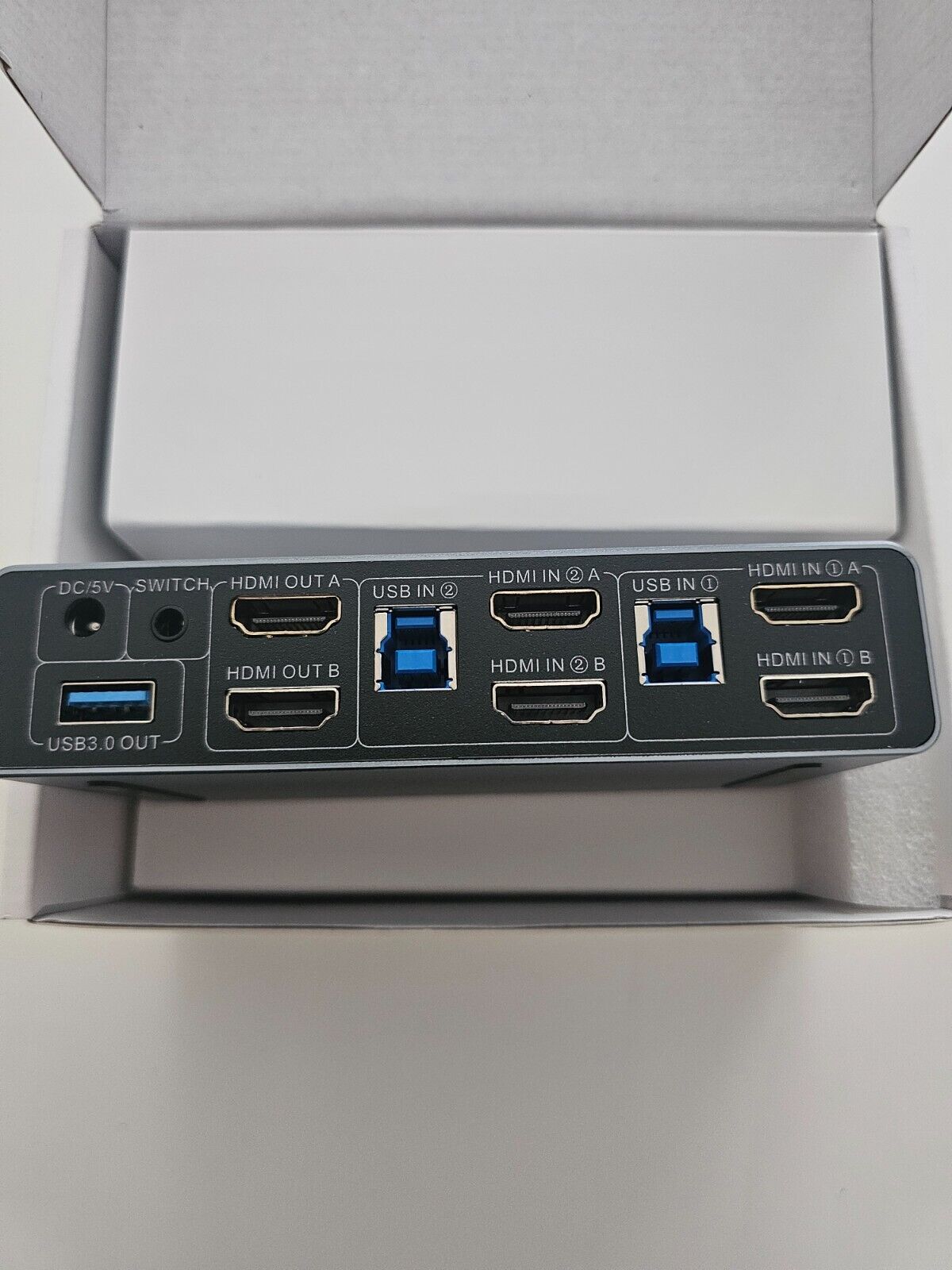 HDMI KVM Switch 2 Monitore 2 Computer, Dual Monitor KVM USB Switcher 4K@60Hz, HD