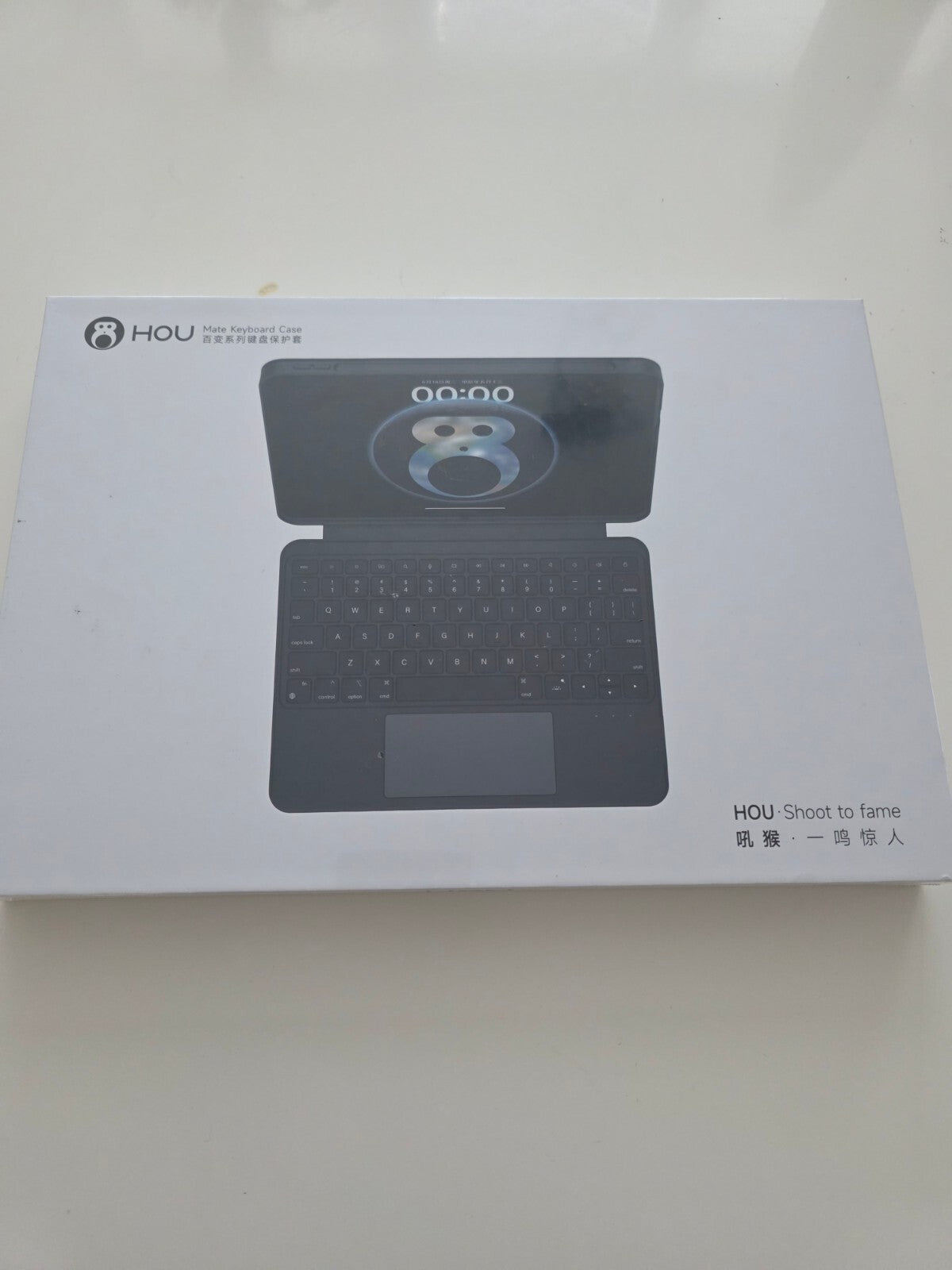 iPad 9/8/7 Gen 10.2" Tastatur Hülle 360° Drehbar Trackpad QWERTZ Schwarz