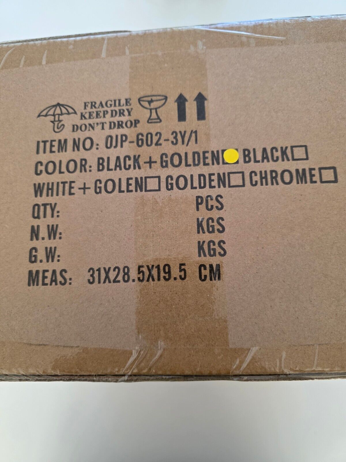 Schwarz-Gold 3-Flammig LED Kristall Pendelleuchte