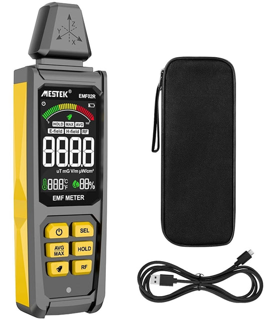 EMF Messgerät, 4 in 1 EMF Strahlungsdetektor EF/MF/Radiofrequenz Feld Elektromag