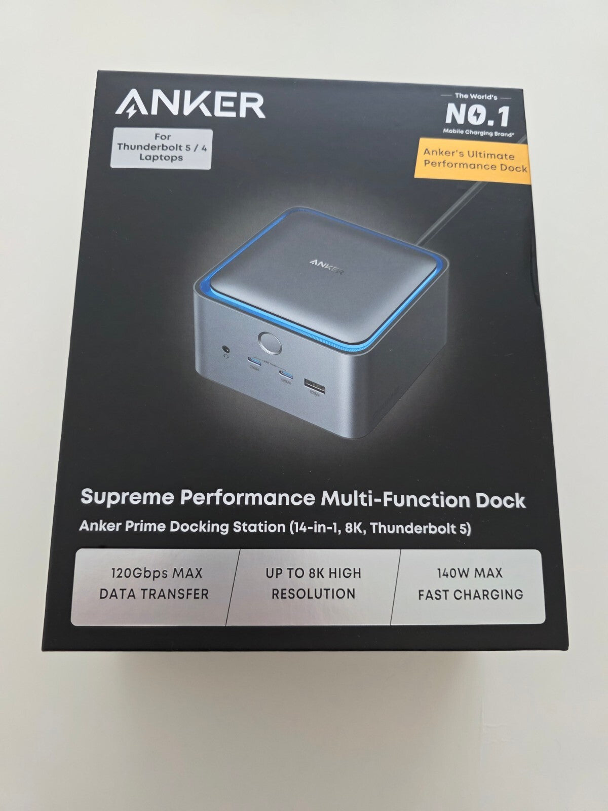 Anker Prime TB5 Docking Station 14 Ports Thunderbolt 5 8K 140W 120Gbps Grau