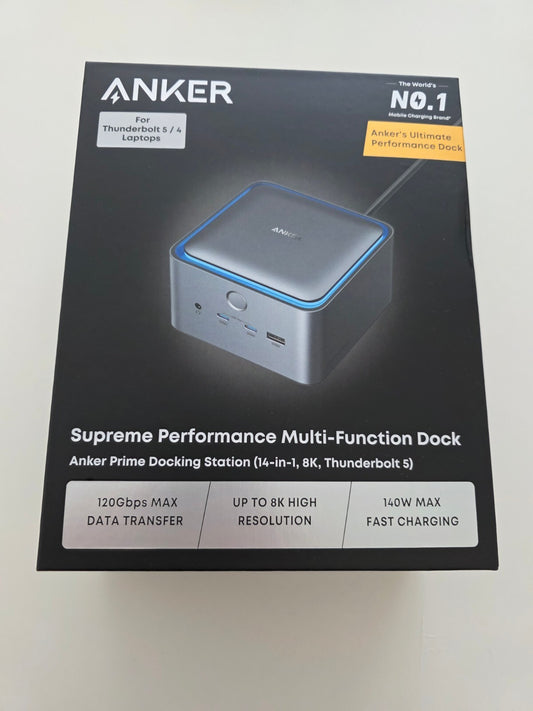 Anker Prime TB5 Docking Station 14 Ports Thunderbolt 5 8K 140W 120Gbps Grau