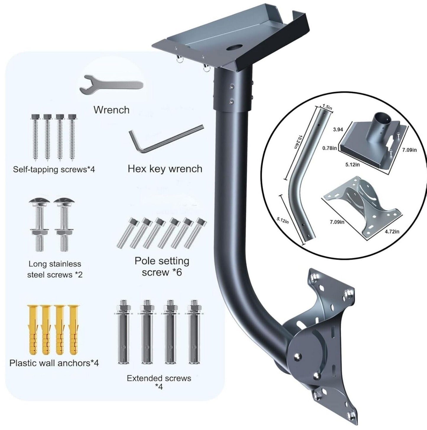 Starlink Gen 3 Halterung Verstellbar Wand/Dach mit Adapter