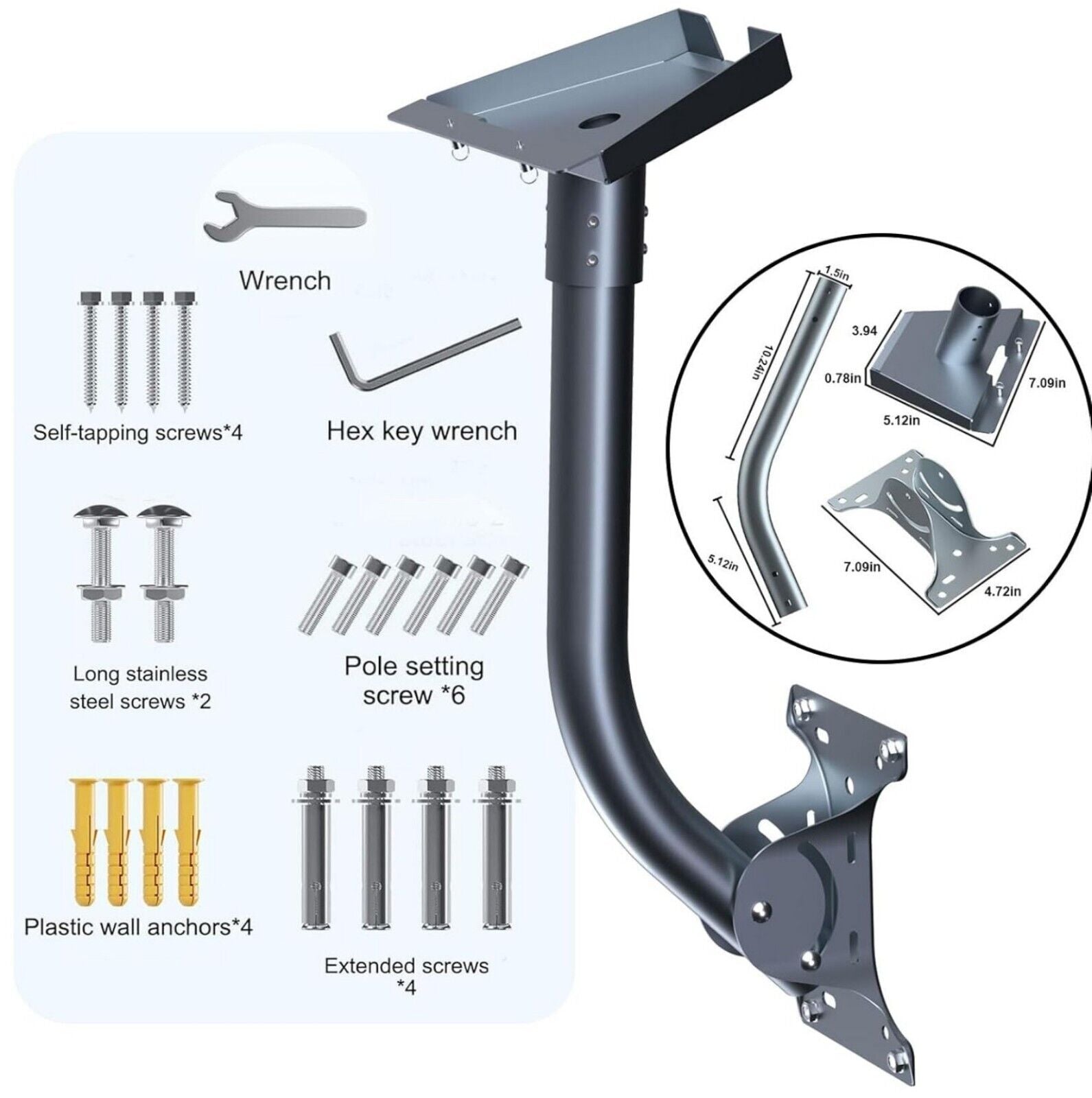 Starlink Gen 3 Halterung Verstellbar Wand/Dach mit Adapter