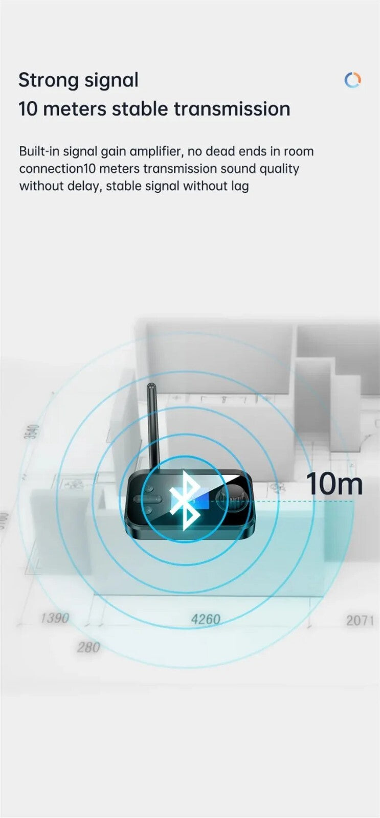 C41 Bluetooth 5.0 Audio Sender Empfänger Optisch Koaxial AUX Cinch Schwarz