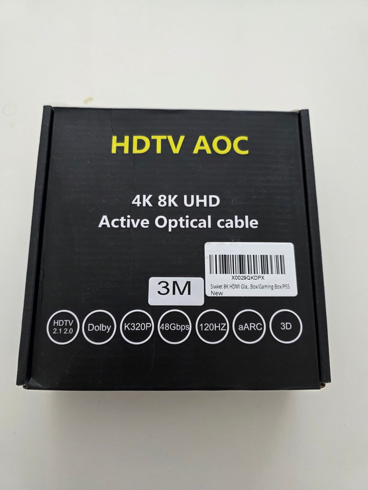 8K HDMI 2.1 Glasfaserkabel 3m Stahlpanzerung 48Gbps 8K@60Hz 4K@120Hz