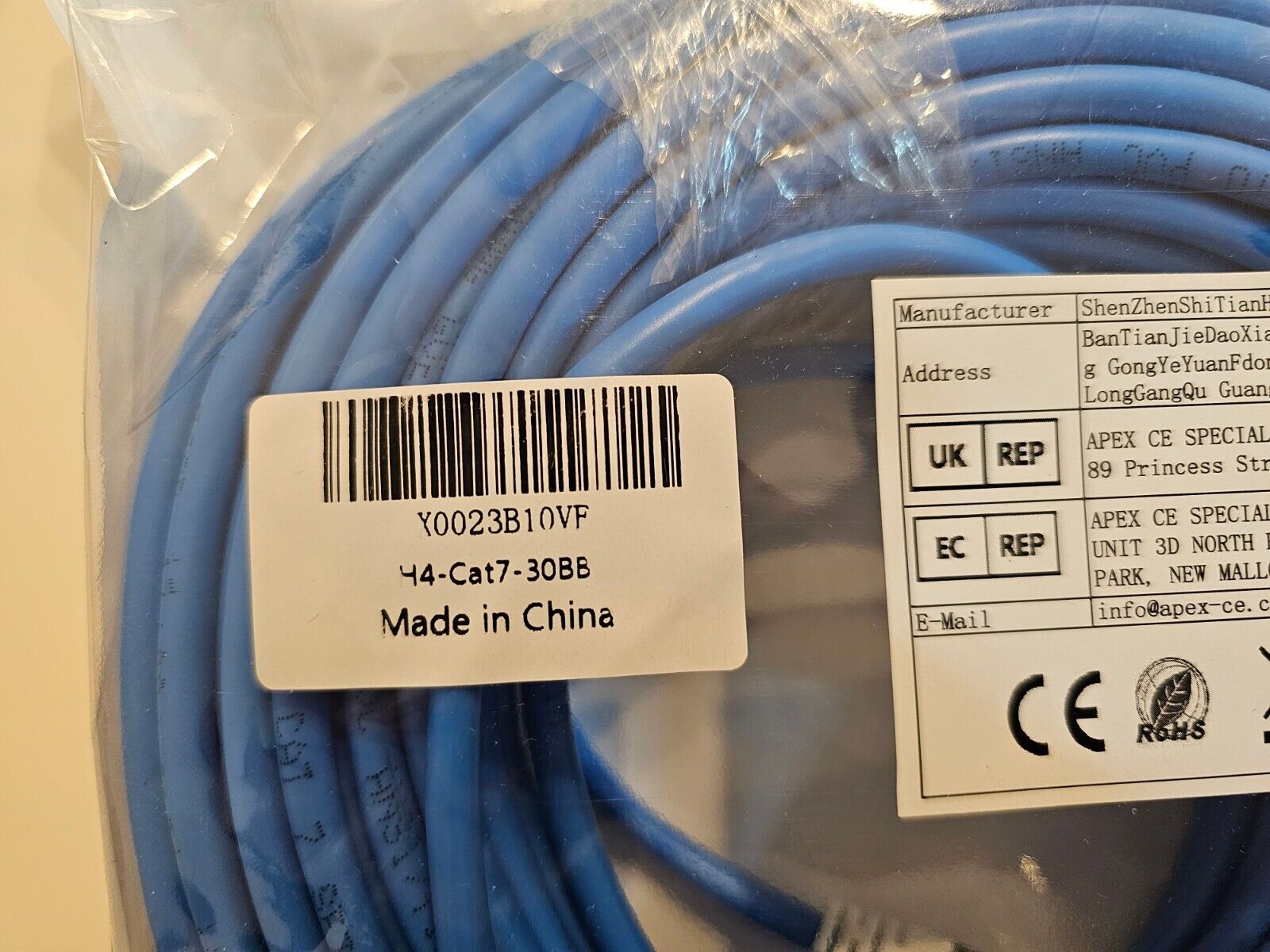 LAN Kabel 30 meter, Cat7 Hochgeschwindigkeit Netzwerkkabel 30m Lange Geschirmt R