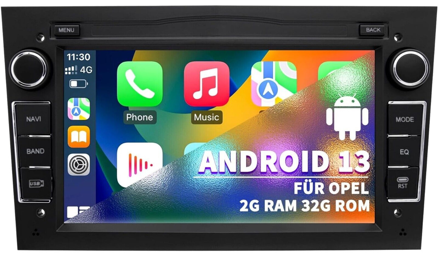 Autoradio für Opel Astra Corsa Zafira, Android 13 System 2G+32GB mit GPS-Navigat