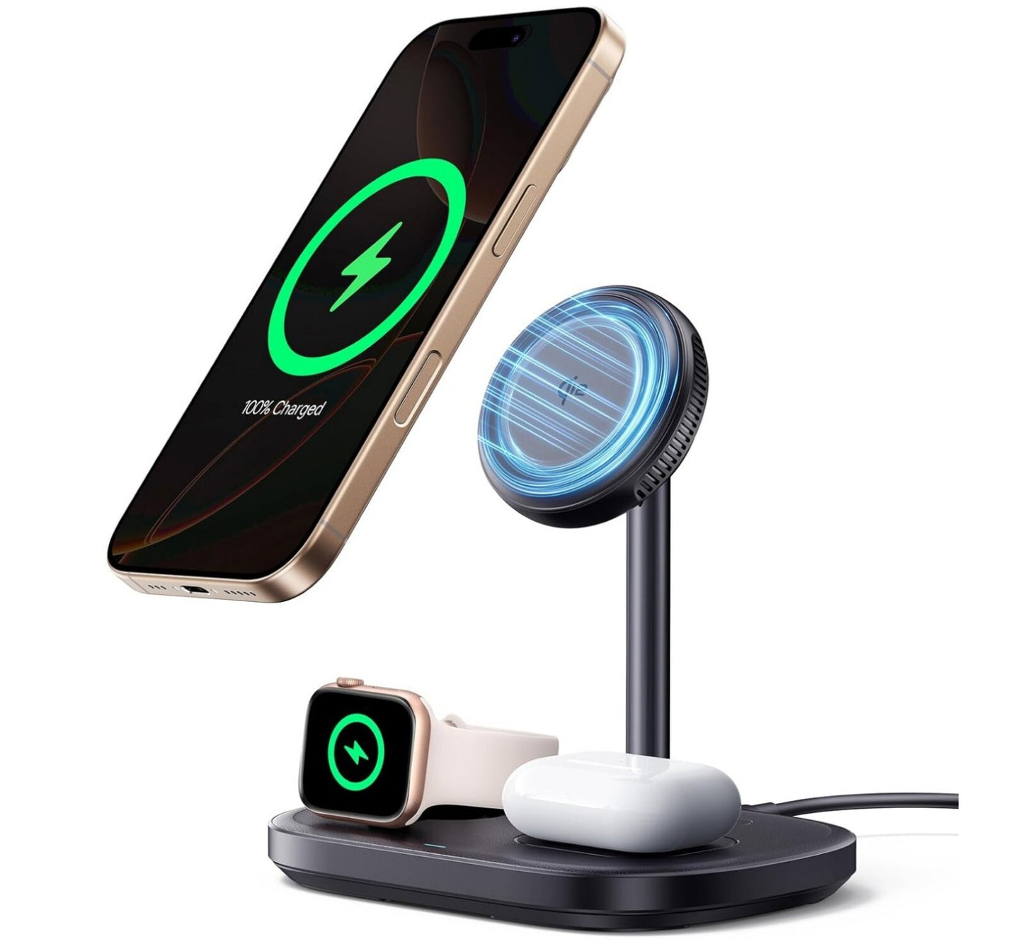 3-in-1 22.5W Kabelloses Ladegerät mit TEC Cooling für iPhone/Watch/AirPods