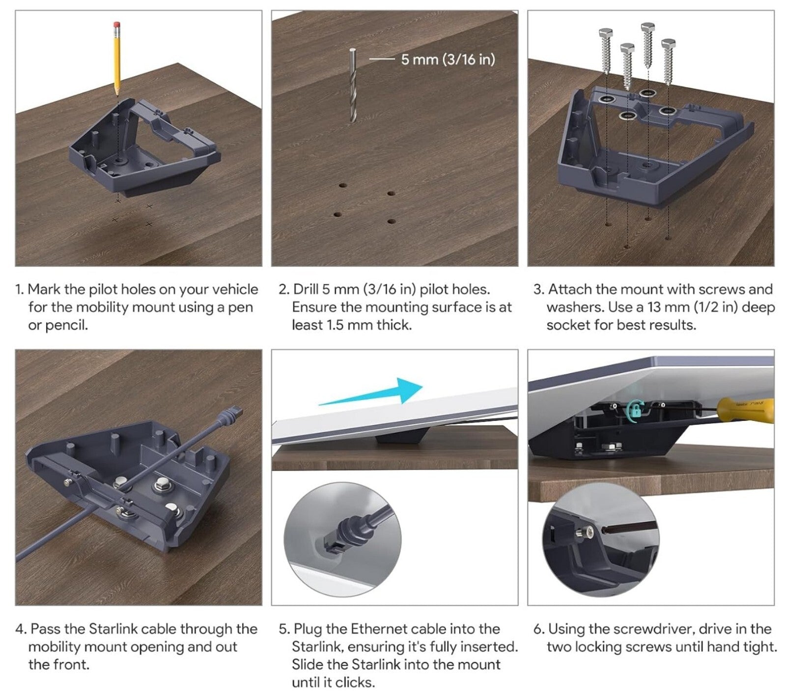 Starlink Gen 3 Dachhalterung Aluminium Wohnmobil Boot