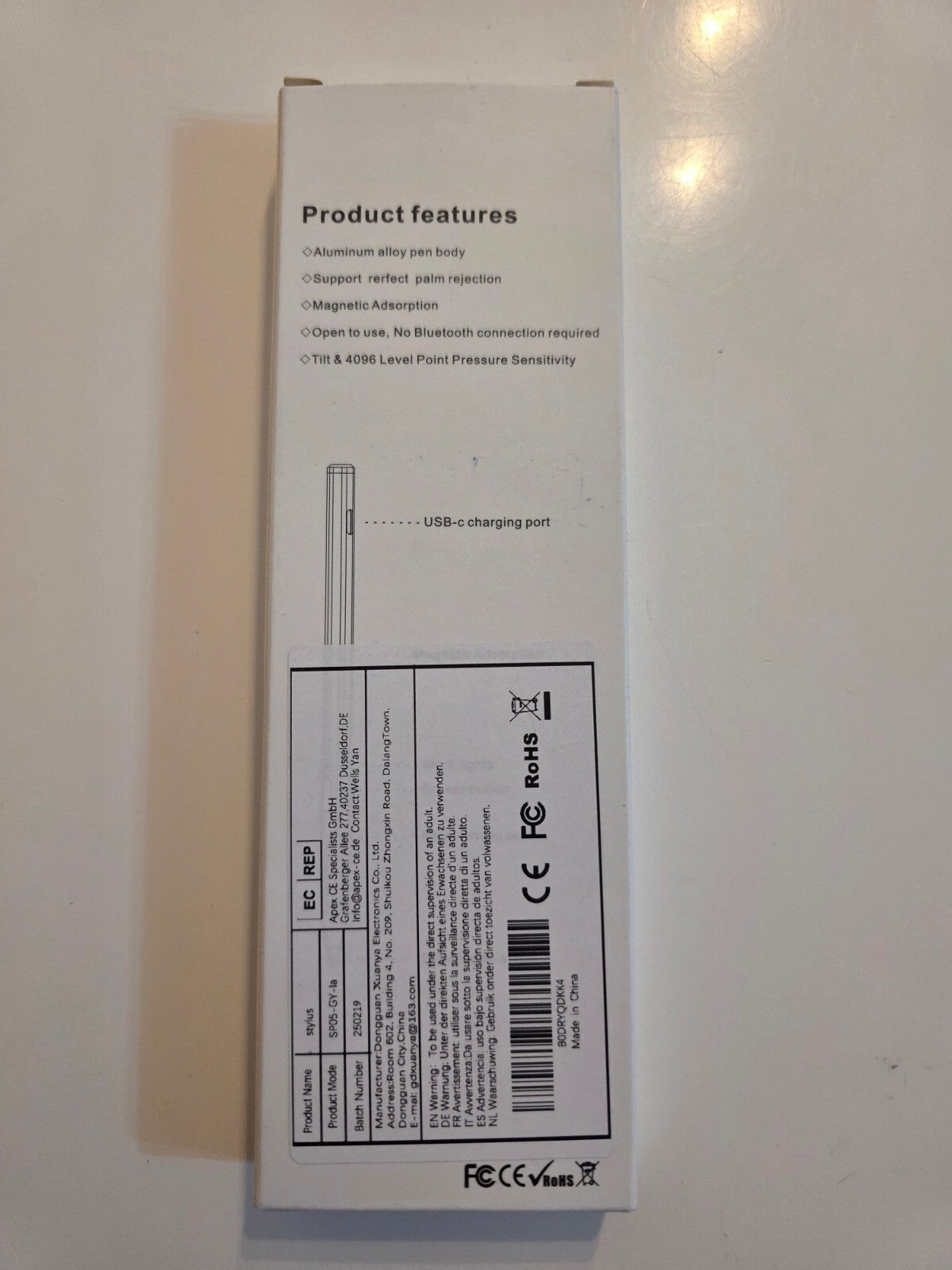 Surface Stylus Pen für Surface Pro/Go/Laptop/Studio, Grau