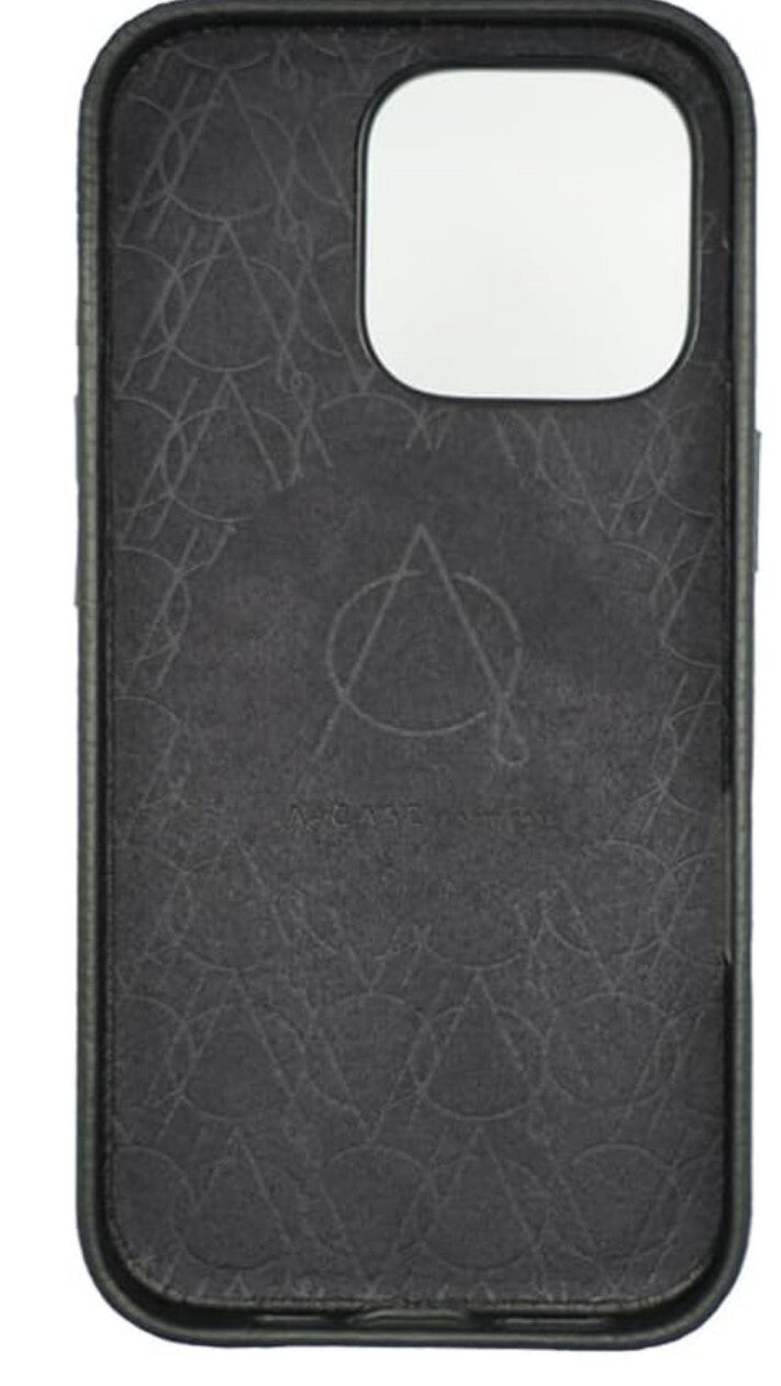 Echtleder Schutzhülle iPhone 16 Pro Max Magsafe Schwarz