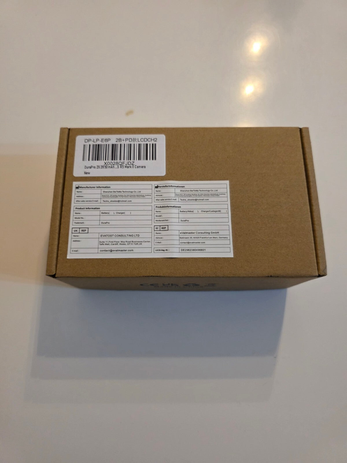 2x 2850mAh LP-E6P Akku + LCD Dual USB Ladegerät für Canon EOS R5 Mark II