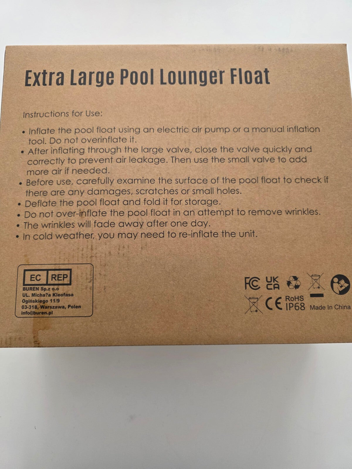 Aufblasbarer Pool-Sessel 2 Personen mit Getränkehalter Blau