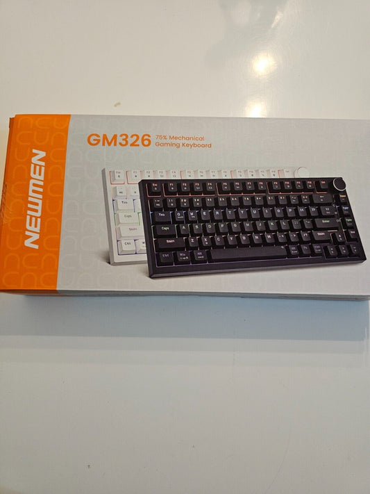 GM326 Mechanische QWERTY Tastatur,Gaming Tastatur mit Kabel,75% TKL Hot Swap