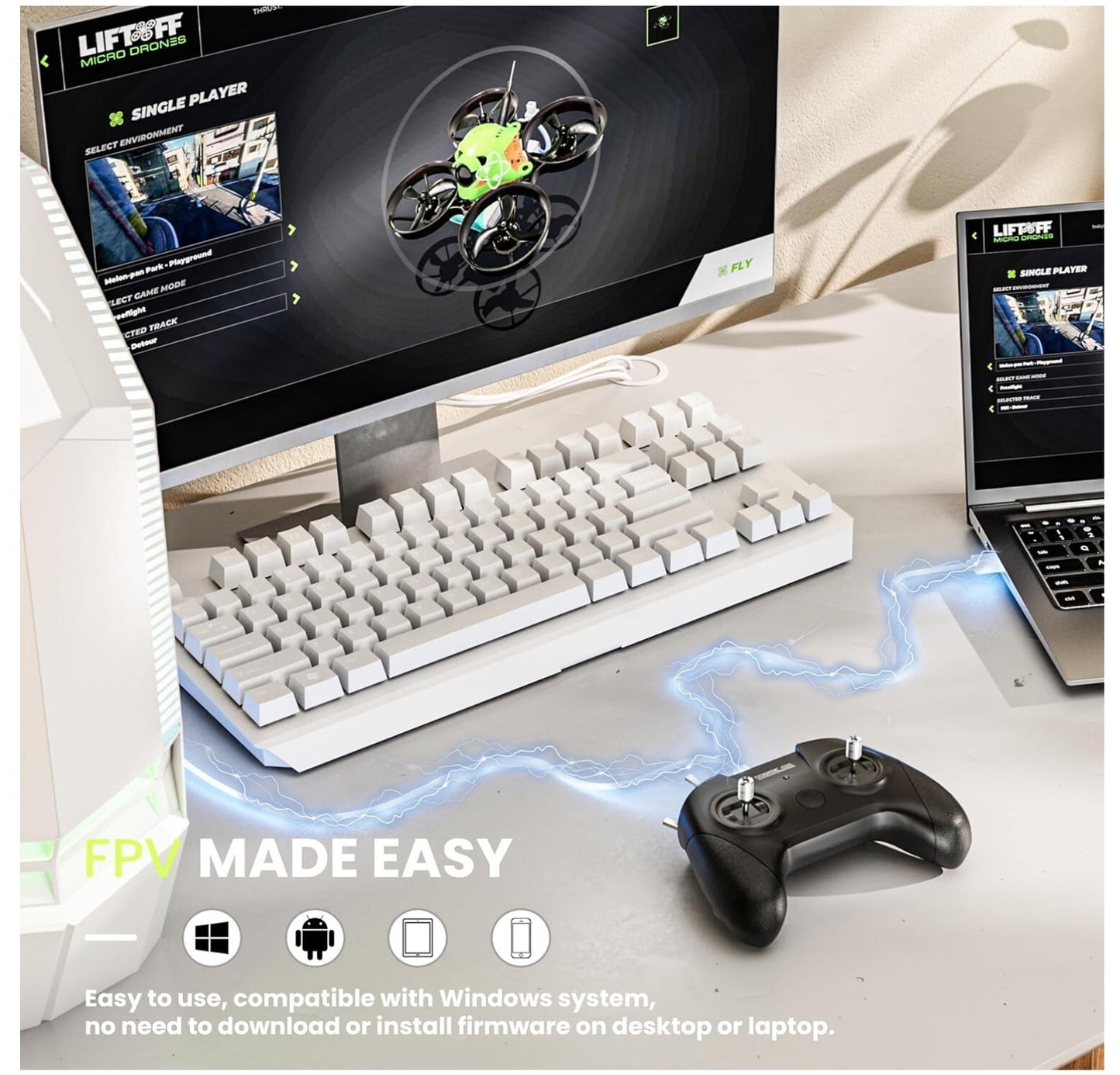 S8 FPV Simulator Fernbedienung für Drohnen-Training Modus 2