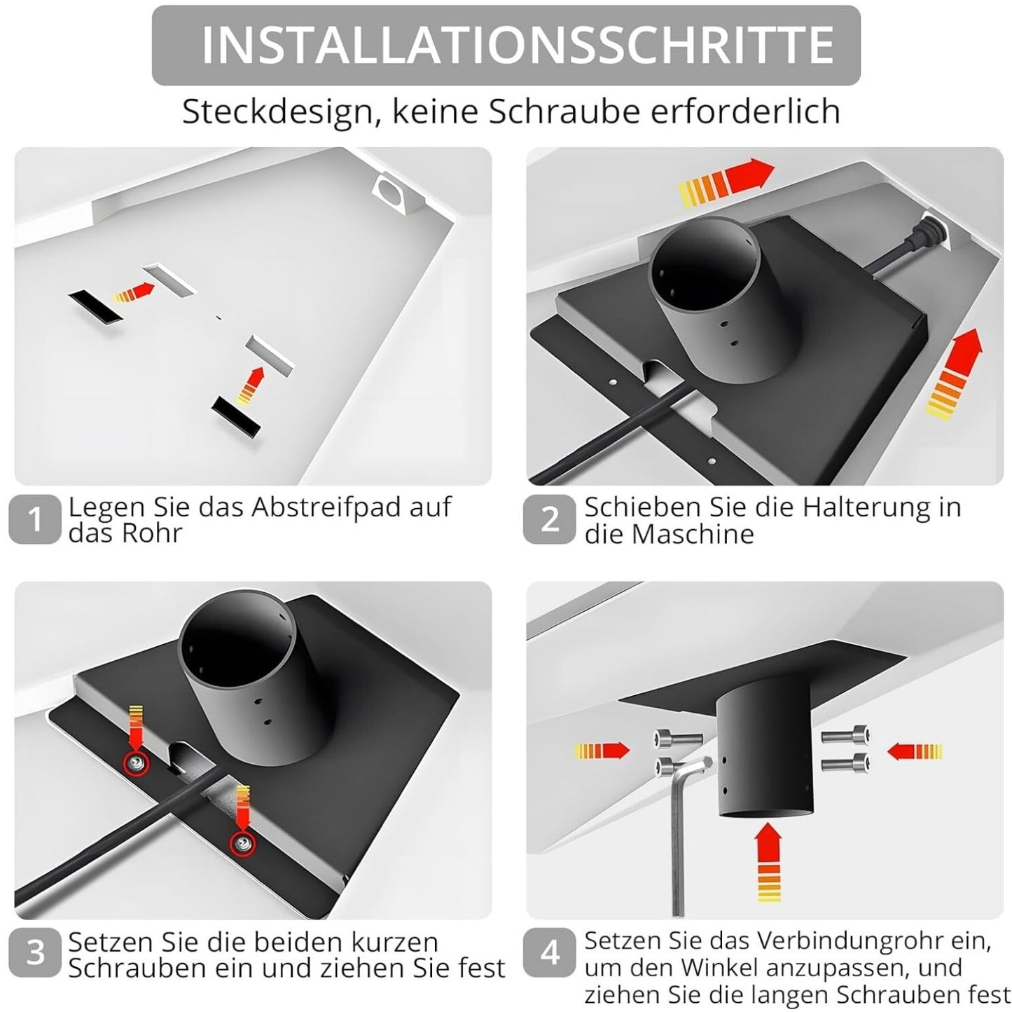 Starlink Gen 3 Rohradapter Masthalterung Aluminium Schwarz