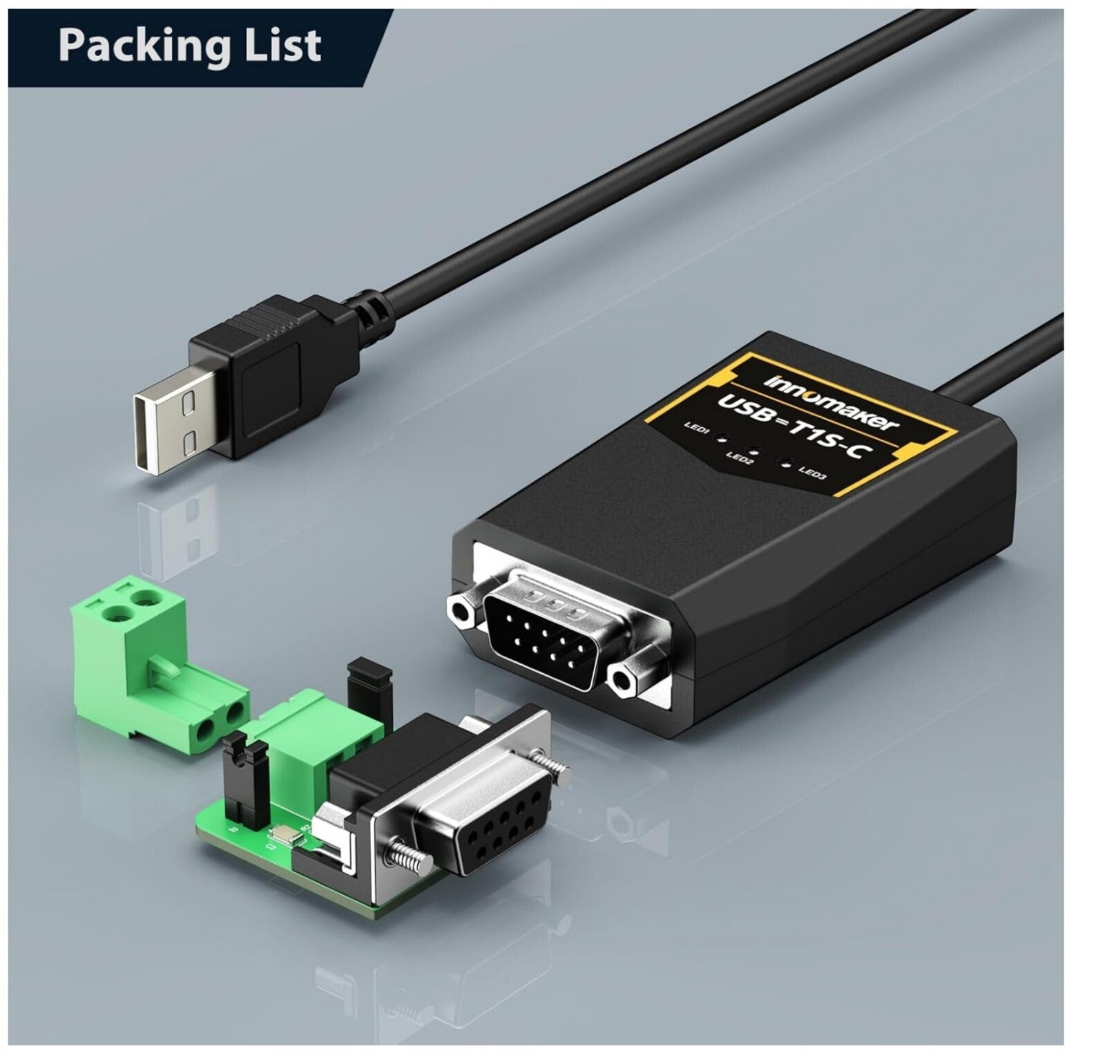 USB-zu-10BASE-T1S Ethernet-Konverter 10 Mbit/s, Windows/Linux, Industriequalität