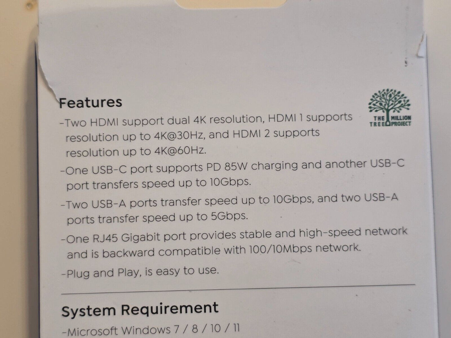WAVLINK 10G USB-C Docking Station Dual HDMI 100W PD Windows