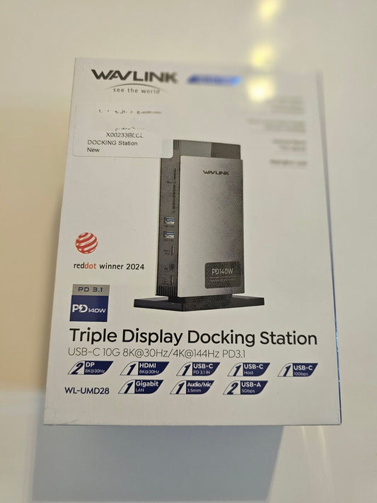 WAVLINK USB C Docking Station 125W Laden für Laptop, 11-in-1 Dreifach Display La