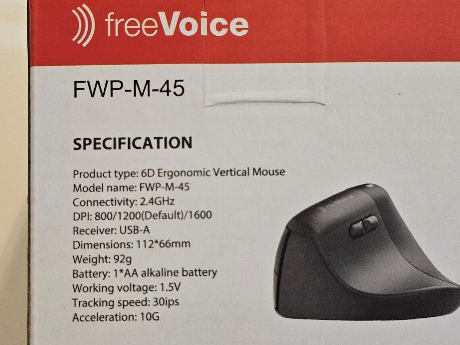 Ergonomische Maus kabellos I 6D Vertikale Maus mit optischem Sensor I Leise Maus