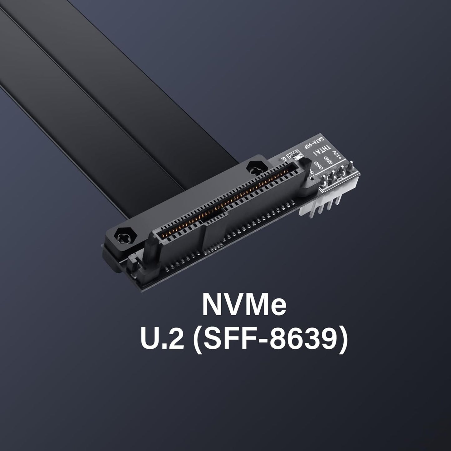 PCIe 3.0 X4 zu U.2 SFF-8639 Kabel 20cm 90° NVMe SSD